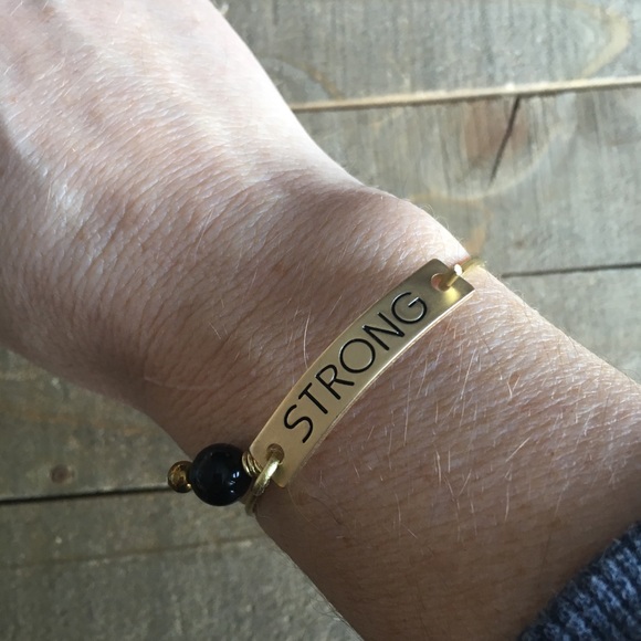 Inspirational Gemstone Bangle Bracelet - Picture 2 of 6